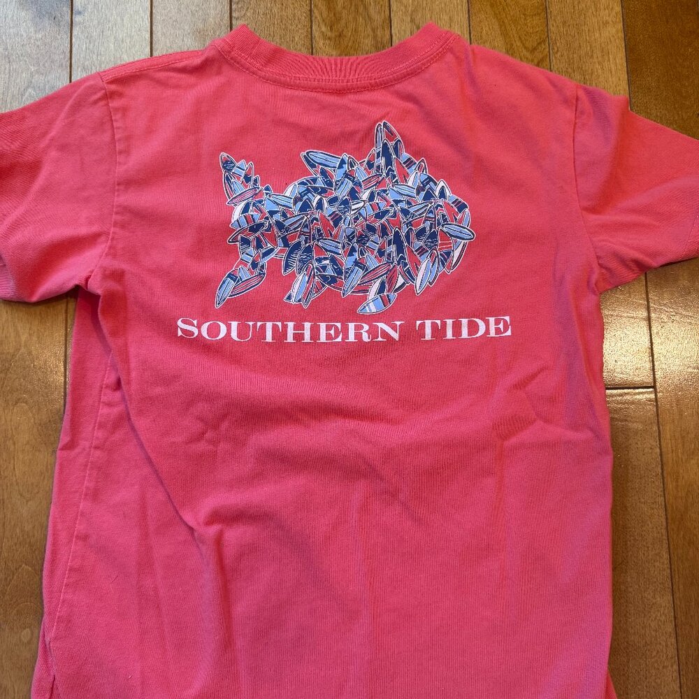 Southern Tide Youth T-Shirt - Red Graphic Tee - Size M (10-12)